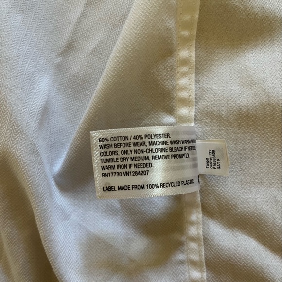 Cat & Jack Boys’ White Long Sleeve Collared Button Down - Picture 12 of 12